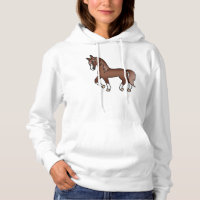 Illustration de dessin animé mignon de cheval trot