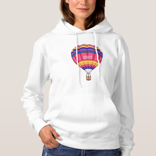 Pull À Capuche Illustration de la montgolfière (Devant)