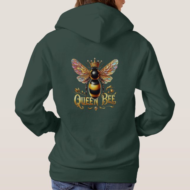 Pull À Capuche Illustration de l'abeille royale majestueuse avec  (Dos)