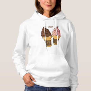 Pull À Capuche Illustration du cône de crème glacée