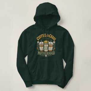 Pull À Capuche Illustration florale de maman drôle au café