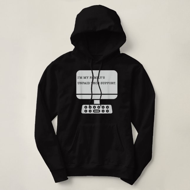 Pull À Capuche Im Mes Familles Support Technique Non Payé Drôle T (Design devant)