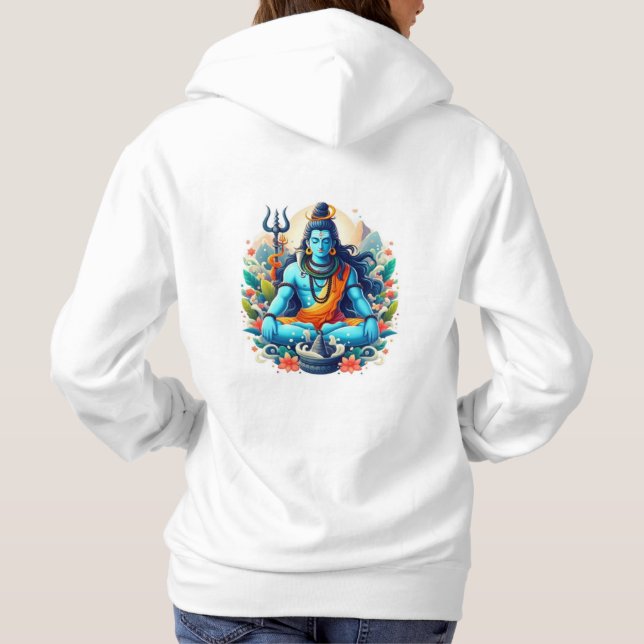 Pull À Capuche Images du Dieu divin Shiva T-Shirt Designs de capu (Dos)