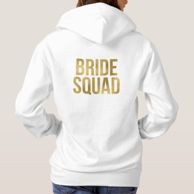 Pull À Capuche Imprimé Gold "Bride Squad" Bridesmaids (Dos)