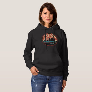 Pull À Capuche Indianapolis Indiana State Skyline Retro 80's