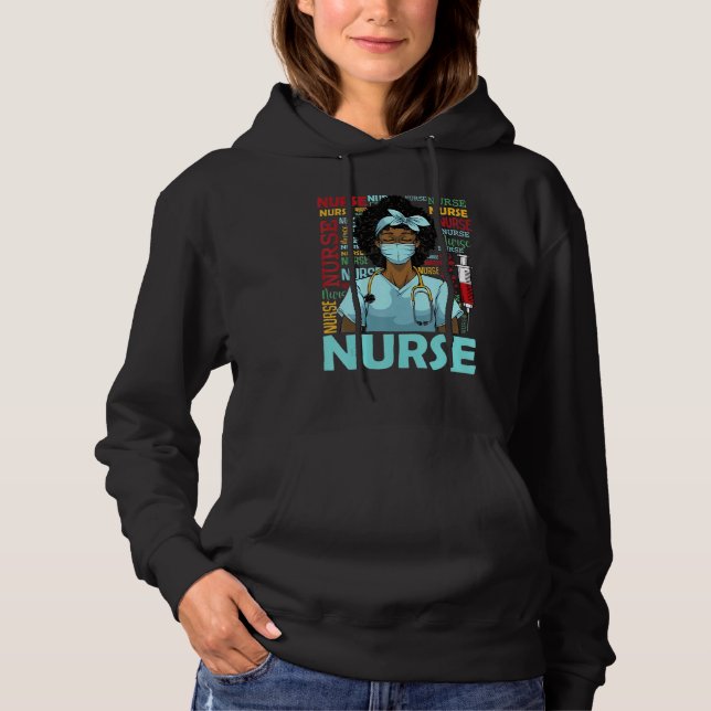 Pull À Capuche Infirmière du Mois de l'histoire des Noirs (Devant)