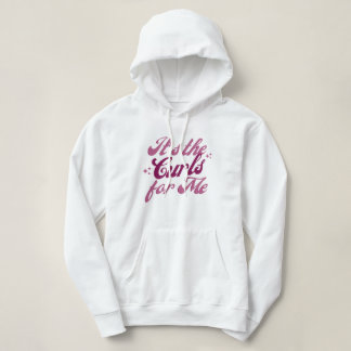 Pull À Capuche "It's the Curls For Me" Curly Hair Graphic Hoodie