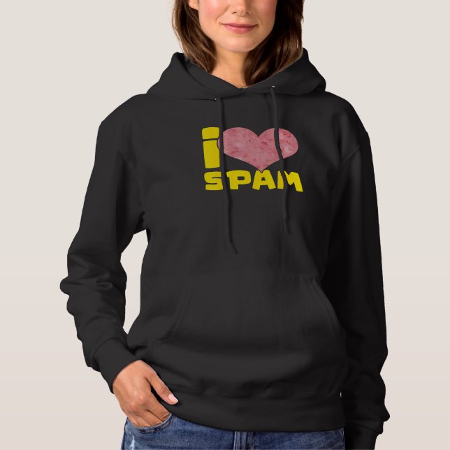 Pull À Capuche J'adore le Spam en boîte cuit porc nourrir Spam (Devant)