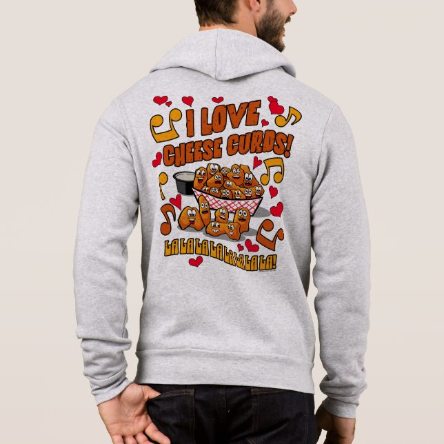Pull À Capuche J'adore les caillebotte de fromage ! (Dos)