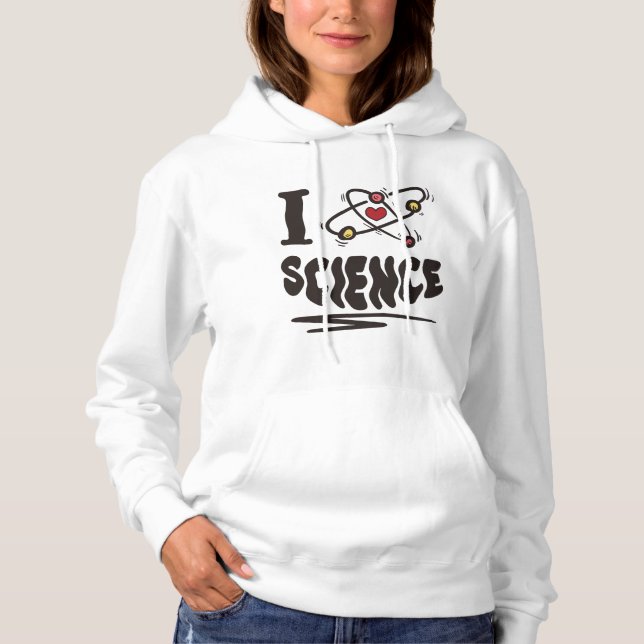 Pull À Capuche J'adore les sciences (Devant)