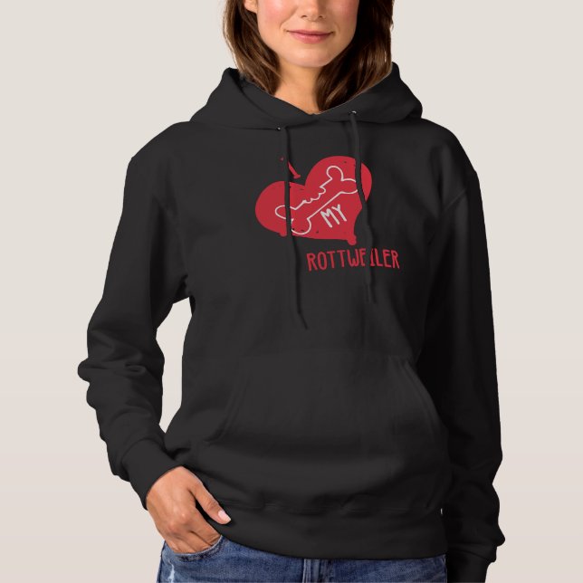 Pull À Capuche J'Ai Bone My Rottweiler Pour Les Amateurs De Rottw (Devant)