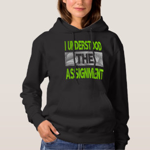 Pull À Capuche J'Ai Compris Le Graphique Couleur Vert De L'Affect