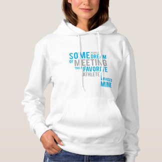 Pull À Capuche J'ai élevé mon athlète préféré - bleu-clair