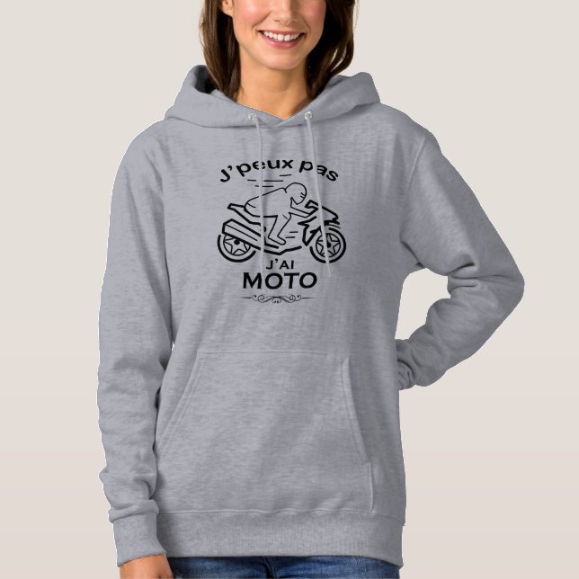 Pull À Capuche J'ai pas'ai moto (Devant)