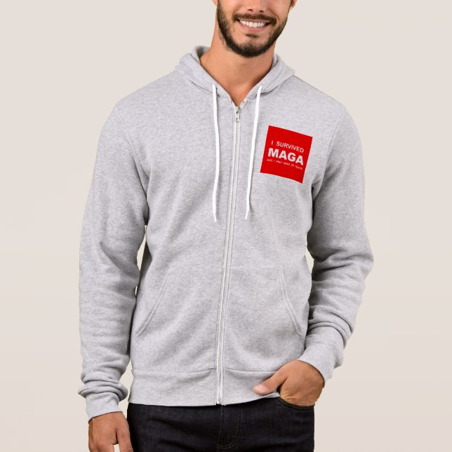 Pull À Capuche J'ai survécu à MAGA  (Devant)