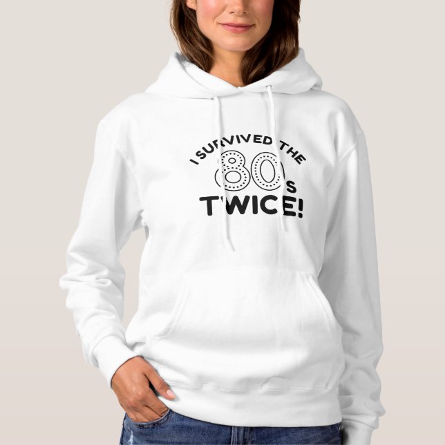 Pull À Capuche J'Ai Survécu Deux Fois Aux Années 80 (Devant)