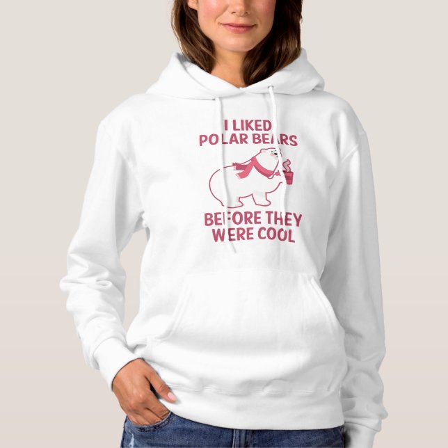 Pull À Capuche J'aimais les ours polaires (Devant)