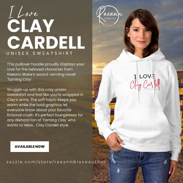 Pull À Capuche J'aime Clay Cardell Sweat-shirt Basique Unisexe (Créateur téléchargé)