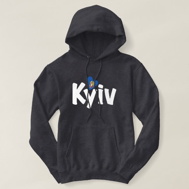 Pull À Capuche J'Aime Kiev, У к р а ї н а, Ukraine (Design devant)
