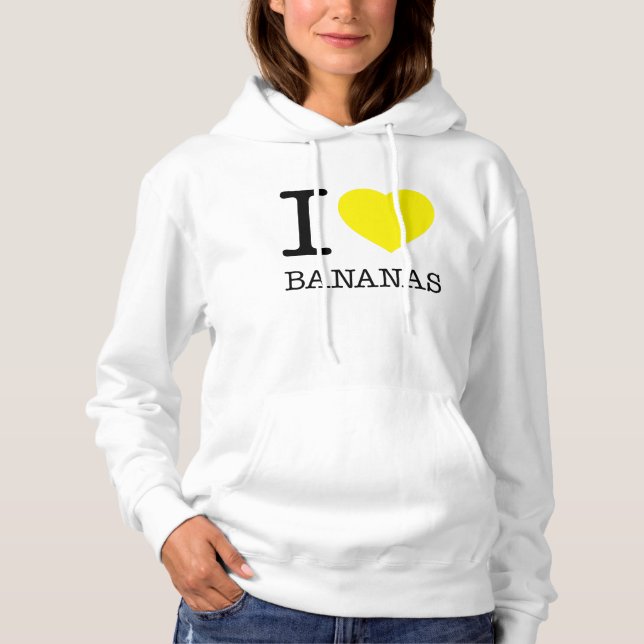 PULL À CAPUCHE J'AIME LES BANANES (Devant)
