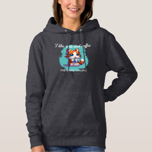 Pull À Capuche J'aime les chats et le café de dessin animé