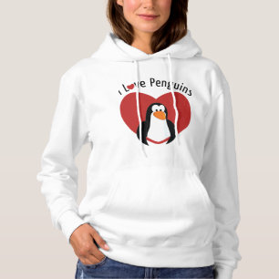 Pull À Capuche J'aime les pingouins