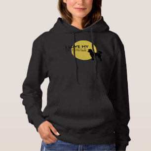 Pull À Capuche J'aime mon caniche jaune