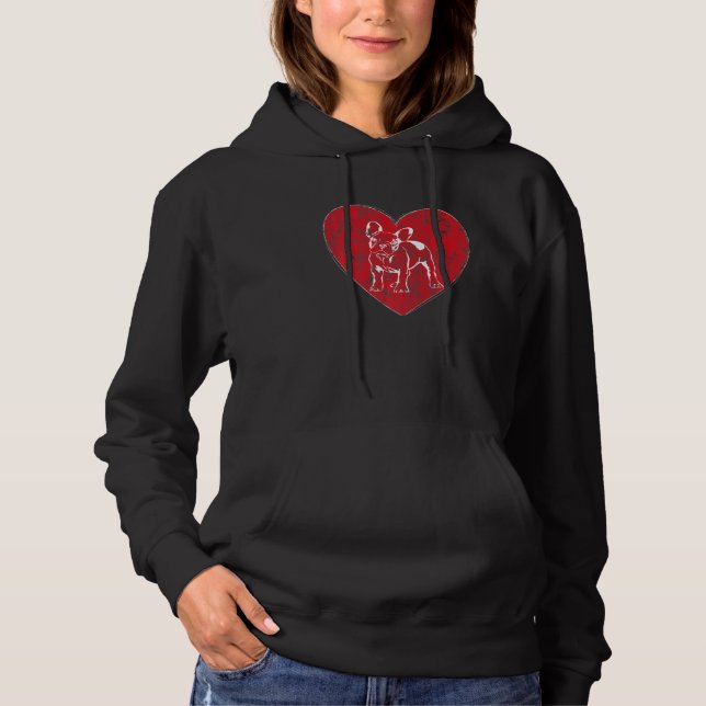 Pull À Capuche J'Aime Mon Français Bulldog Frenchie (Devant)