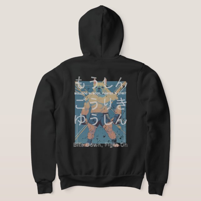 Pull À Capuche Japanese Retro Anime Bulldog MMA Mixed Martial Art (Couchage Retour)