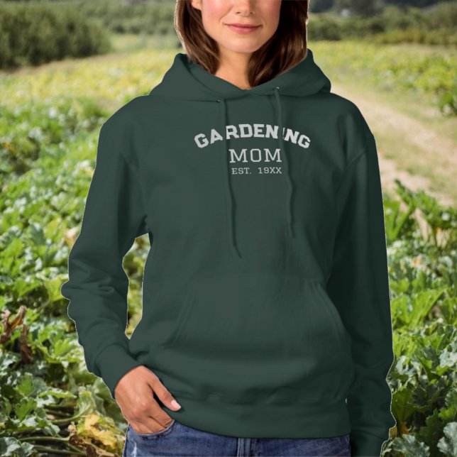 Pull À Capuche Jardinage Maman Etablie 19XX (Créateur téléchargé)