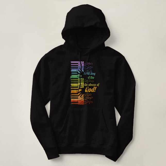 Pull À Capuche Je chanterai la bonté de Dieu (Design devant)