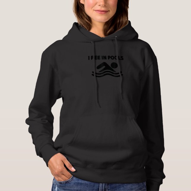 Pull À Capuche Je fais pipi dans les piscines  Natation  Nageur E (Devant)