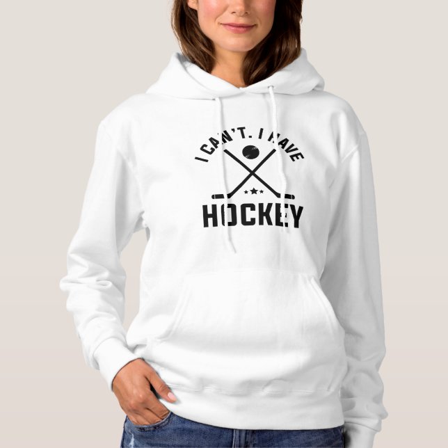 Pull À Capuche Je ne peux pas avoir de hockey (Devant)