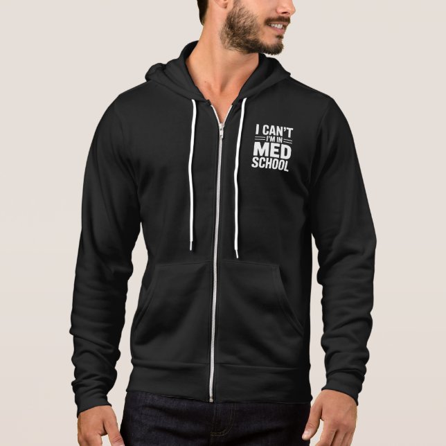 Pull À Capuche JE NE PEUX PAS JE SUIS EN FAC DE MÉDECINE – Drôle  (Devant)