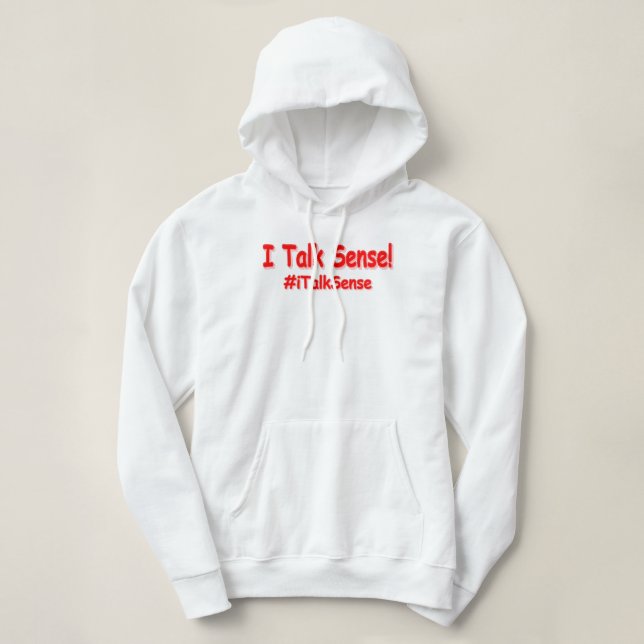 Pull À Capuche "Je Parle Sens" Joli Design. Acheter maintenant (Design devant)