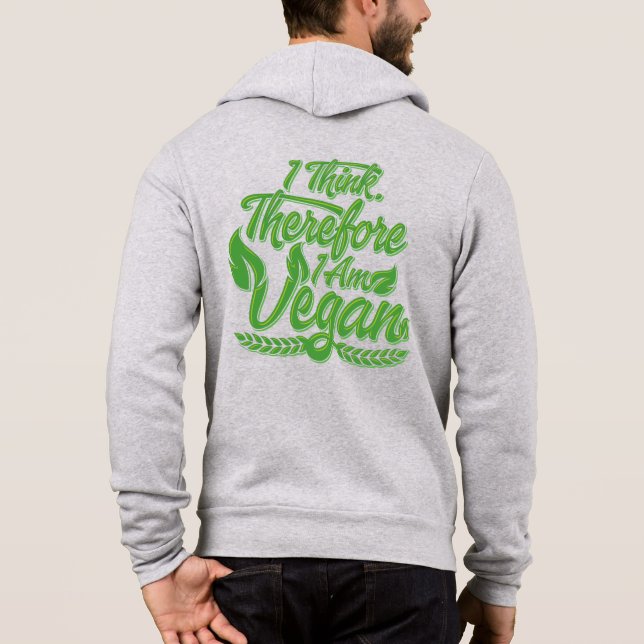 Pull À Capuche Je Pense Que Je Suis Vegan. (Dos)