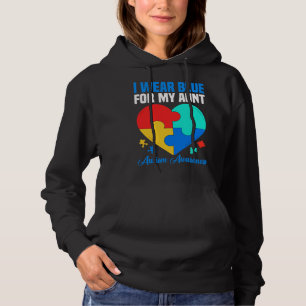 Pull À Capuche Je Porte Du Bleu Pour Ma Tante Puzzle Sensibilisat
