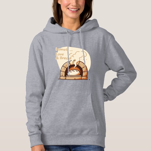 Pull À Capuche Je sens l'amour et le pain (Devant)