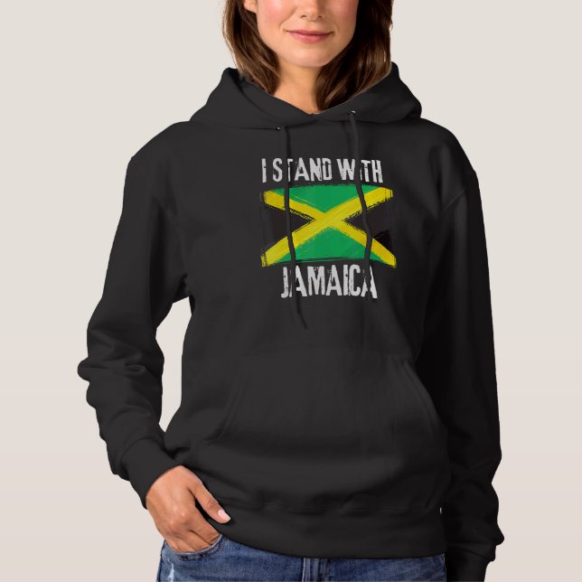 Pull À Capuche Je Suis Avec Le Drapeau Jamaïcain (Devant)