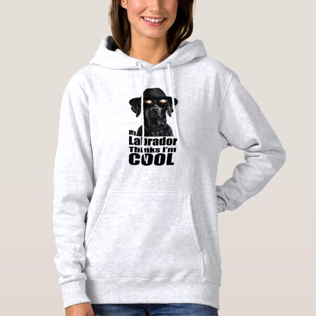 Pull À Capuche Je suis Cool Black Lab (Devant)
