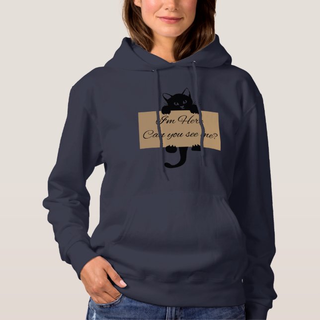 Pull À Capuche Je suis ici, vous pouvez me voir (Devant)