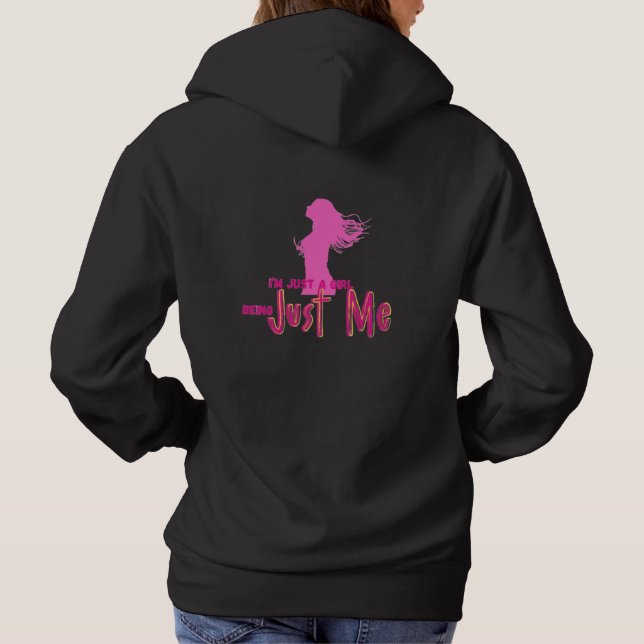 Pull À Capuche je suis juste une fille (Dos)