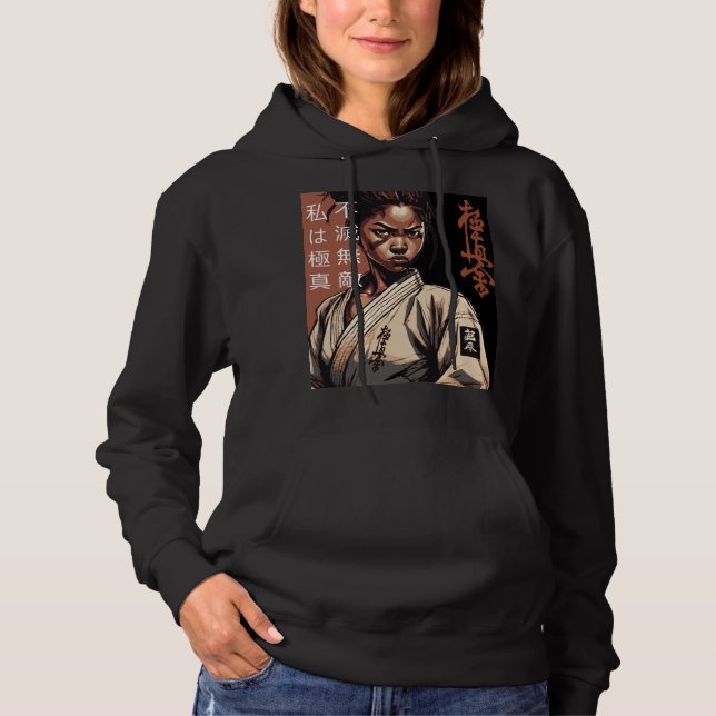 Pull À Capuche Je suis Kyokushin, Inébranlable, Inarrêtable (Devant)