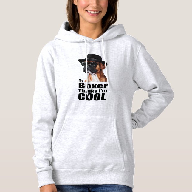 Pull À Capuche Je suis le chien de boxe Cool (Devant)