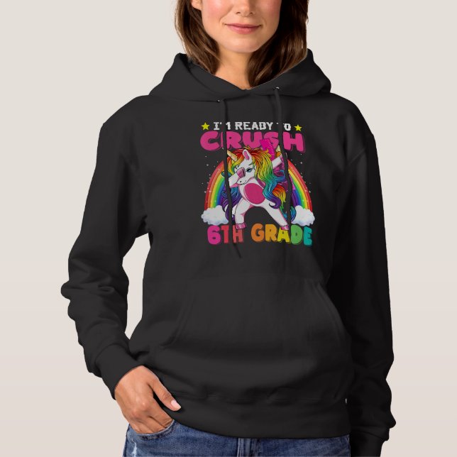 Pull À Capuche je suis prêt à écraser 6e année (Devant)