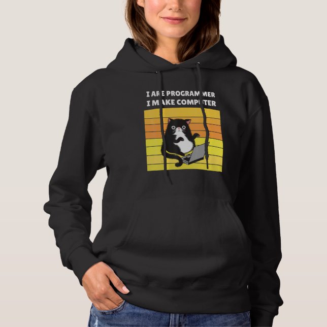 Pull À Capuche Je Suis Programmeur Je Fais Ordinateur Cat 1 (Devant)