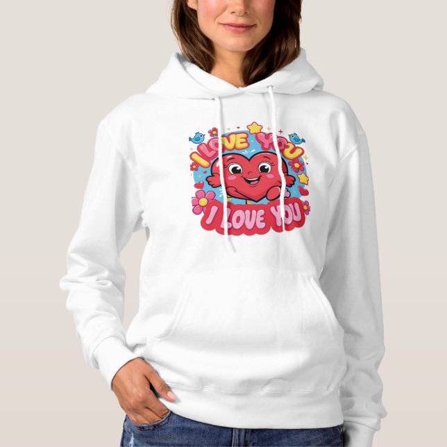 Pull À Capuche Je T'Aime (Devant)