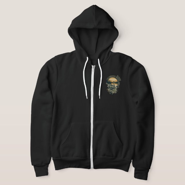 Pull À Capuche Je vis dans mon | Cadeau drôle de pêcheur | Extéri (Poser)