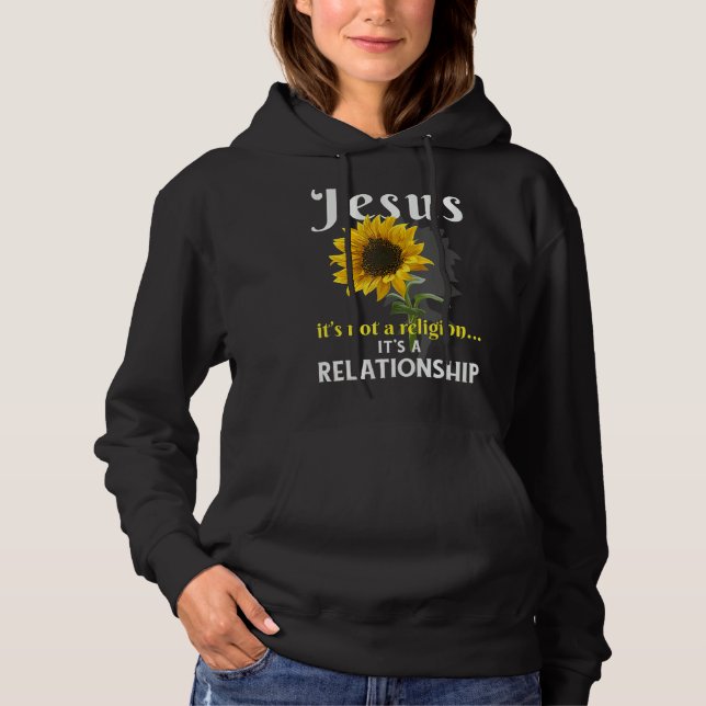 Pull À Capuche Jésus Ce n'est pas une religion C'est une relation (Devant)