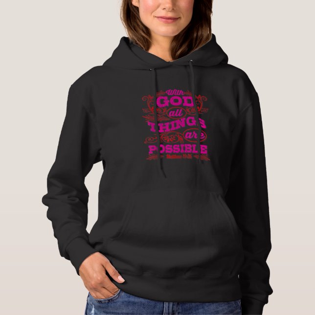 Pull À Capuche Jésus Est Mon Roi Foi Aimer Dieu (Devant)